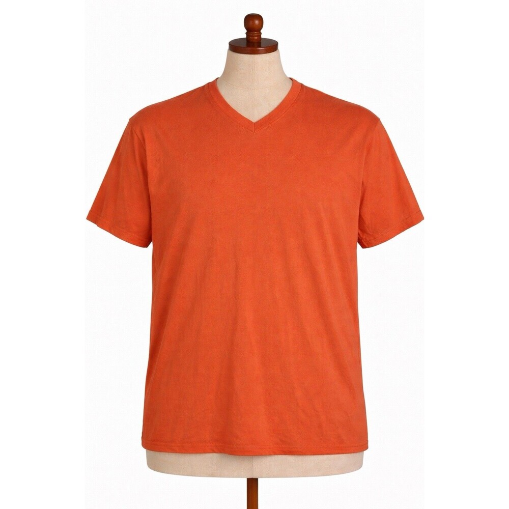 Bermuda Styles Men’s V-Neck T-Shirt XXL Orange Short Sleeve New w/ Tags